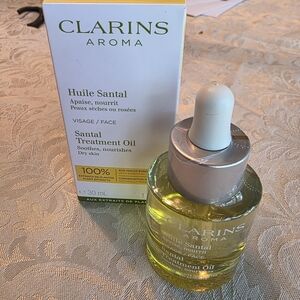 Clarins Santal Treatment Oil – Yellow and Silver Dropper Bottle NEW IN BOX